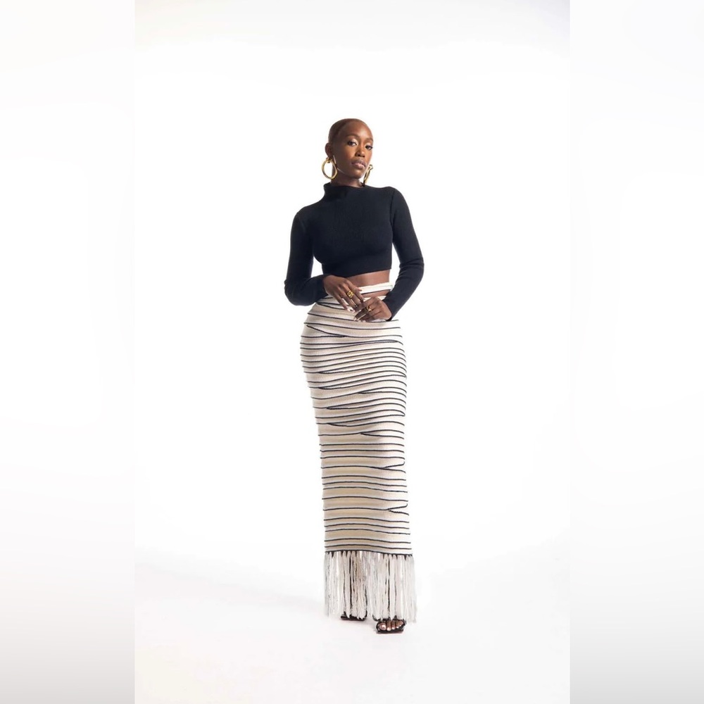Hanifa Amelia tassel maxi skirt size 1X